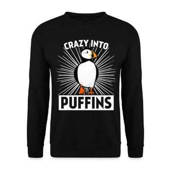 Puffin Papageientaucher Puffins - Unisex Sweatshirt - black - Front - Alina (178cm) & Michal (187cm)