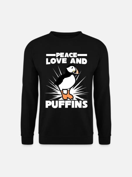 Puffin Papageientaucher Spruch Puffins - Unisex Pullover - Schwarz