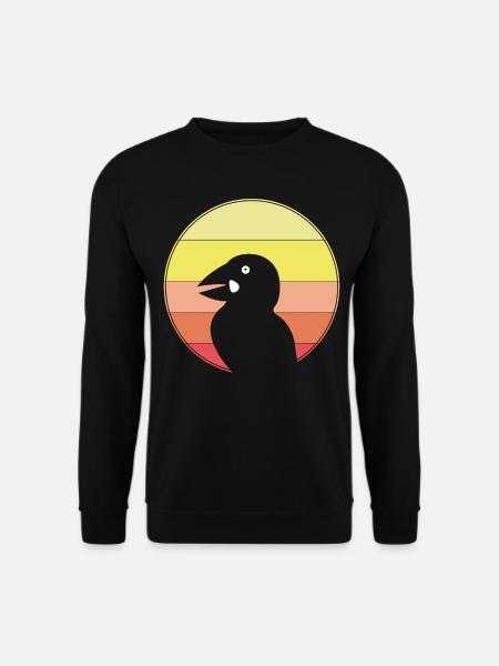 Puffin Papageientaucher Retro Puffins - Unisex Pullover - Schwarz