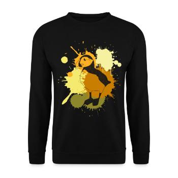 Puffin Retro Papageientaucher Puffins - Sweat-shirt Unisexe - noir - Devant - Alina (178cm) & Michal (187cm)