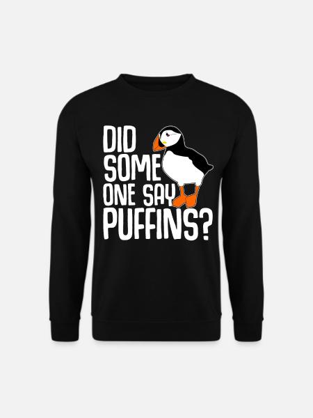 Puffin Witz Papageientaucher Puffins - Unisex Pullover - Schwarz