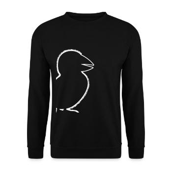 Puffin Outline Puffin puffins - Unisex Sweatshirt - black - Front - Alina (178cm) & Michal (187cm)