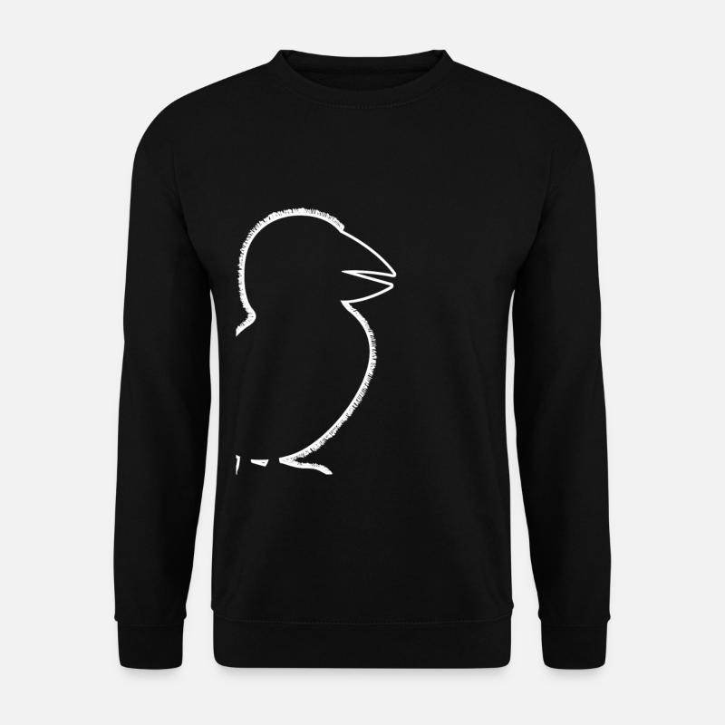 Puffin Umriss Papageientaucher Puffins - Unisex Pullover - Schwarz
