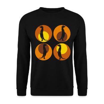Suricates rétro Suricates - Sweat-shirt Unisexe - noir - Devant - Alina (178cm) & Michal (187cm)