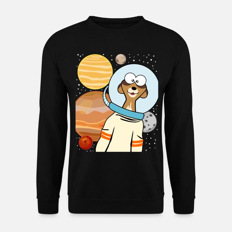 Astronaute suricate dans l’espace - Sweat-shirt Unisexe - noir