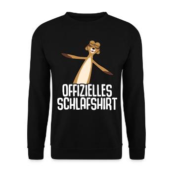 Erdmännchen Schlafshirt - Unisex Pullover - Schwarz - Vorne - Alina (178cm) & Michal (187cm)