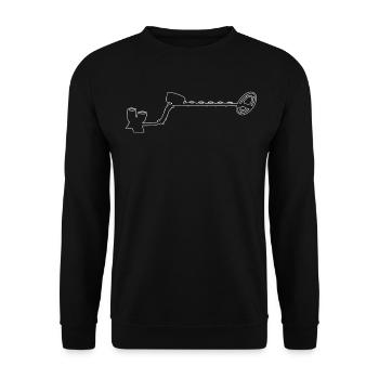 Sondeln Detektor Sondengänger Sondler - Unisex Pullover - Schwarz - Vorne - Alina (178cm) & Michal (187cm)