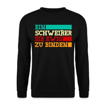 Schweißer Schweißnaht Schweißen - Unisex Pullover - Schwarz - Vorne - Alina (178cm) & Michal (187cm)