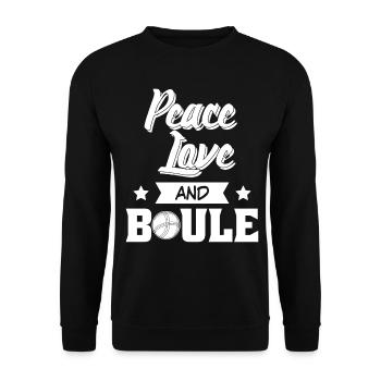 Boule Boulekugeln Petanque Witz Boccia - Unisex Sweatshirt - black - Front - Alina (178cm) & Michal (187cm)