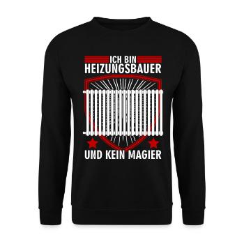 Heizungsbau Heizung Heizungsbauer - Unisex Pullover - Schwarz - Vorne - Alina (178cm) & Michal (187cm)