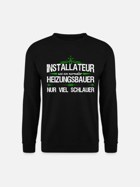 Heizungsbau schlauer Heizungsbauer - Unisex Pullover - Schwarz