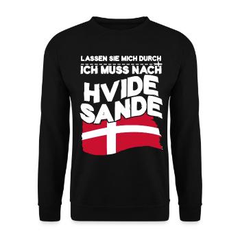 Hvide Sande Ringkøbing Fjord - Unisex Pullover - Schwarz - Vorne - Alina (178cm) & Michal (187cm)