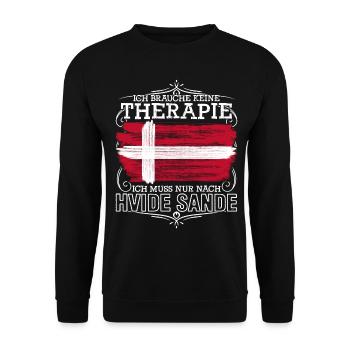 Hvide Sande Holmsland Klit - Unisex Pullover - Schwarz - Vorne - Alina (178cm) & Michal (187cm)