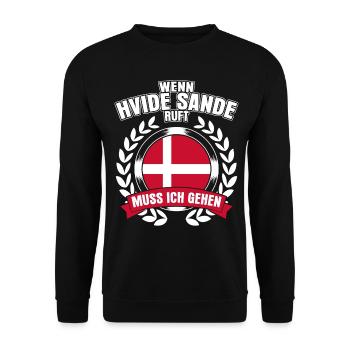 Hvide Sande Holmsland Klit Witz Dänemark - Unisex Pullover - Schwarz - Vorne - Alina (178cm) & Michal (187cm)