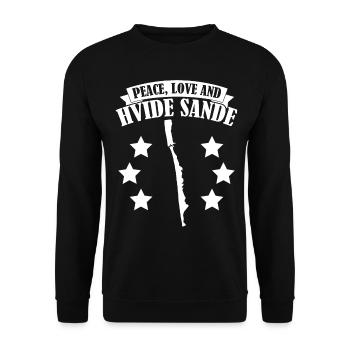 Hvide Sande Urlaub Holmsland Klit - Unisex Pullover - Schwarz - Vorne - Alina (178cm) & Michal (187cm)