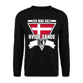 Hvide Sande Urlaub Ringkøbing Fjord - Unisex Pullover - Schwarz - Vorne - Alina (178cm) & Michal (187cm)