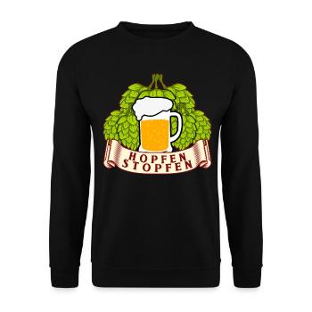 Bierbrauer Brauerei Hopfenstopfen Bier - Unisex Pullover - Schwarz - Vorne - Alina (178cm) & Michal (187cm)