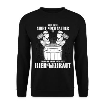 Bierbrauer Hopfen Malz Bier Brauerei - Unisex Pullover - Schwarz - Vorne - Alina (178cm) & Michal (187cm)