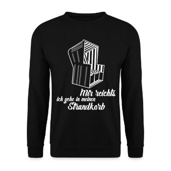 Strandkorb für den Garten Strandkörbe - Unisex Pullover - Schwarz - Vorne - Alina (178cm) & Michal (187cm)