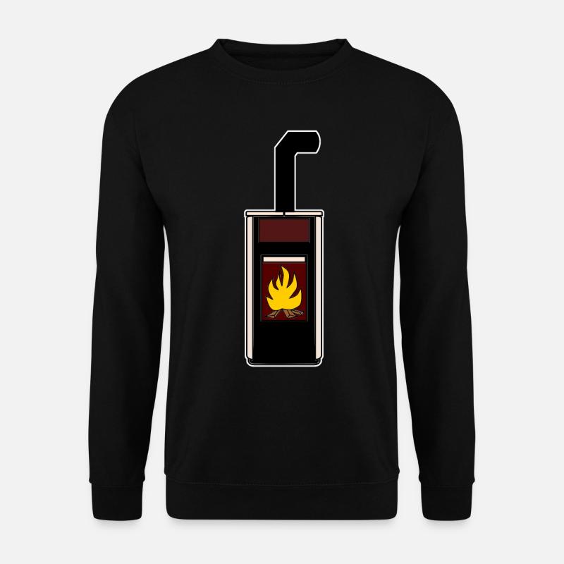 Fireplace Fireplace Stove Fire Stove - Unisex Sweatshirt - black
