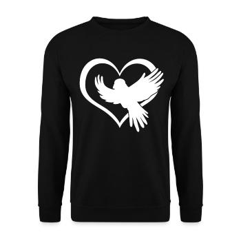 Budgerigar Coeur Budgie Budgerigar - Sweat-shirt Unisexe - noir - Devant - Alina (178cm) & Michal (187cm)