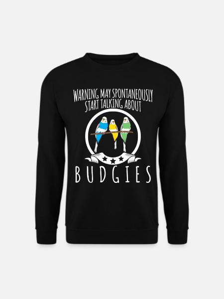 Budgerigar joke with budgerigar - Unisex Sweatshirt - black