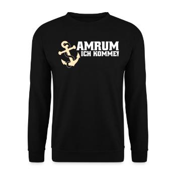 Amrum ich komme - Unisex Pullover - Schwarz - Vorne - Alina (178cm) & Michal (187cm)