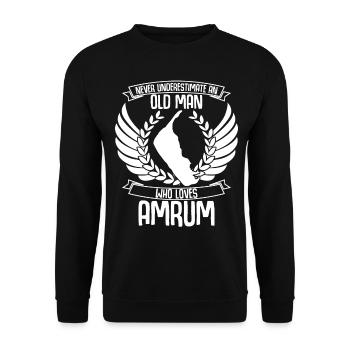 Amrum Island North Sea - Unisex Sweatshirt - black - Front - Alina (178cm) & Michal (187cm)