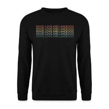 Langeoog Retro - Unisex Sweatshirt - black - Front - Alina (178cm) & Michal (187cm)