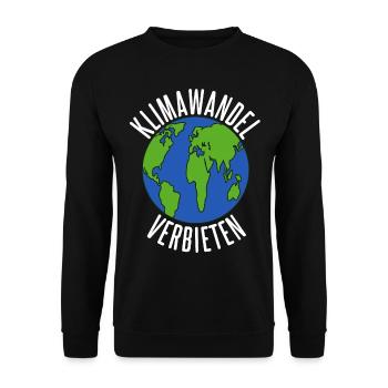 Klimawandel Umweltschutz Klimaschutz - Unisex Pullover - Schwarz - Vorne - Alina (178cm) & Michal (187cm)