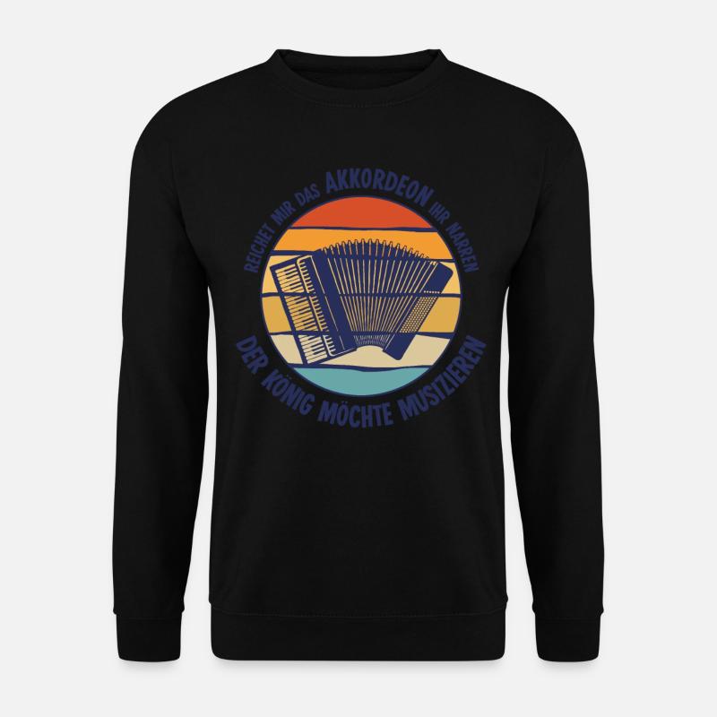 Akkordeon Harmonika Zieharmonika - Unisex Pullover - Schwarz