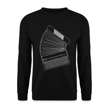 Akkordeon Harmonika Akkordeonisten - Unisex Pullover - Schwarz - Vorne - Alina (178cm) & Michal (187cm)