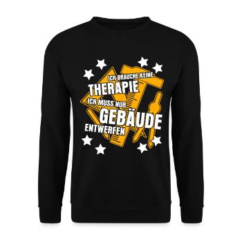 Architekt Gebäude entwerfen Architektur - Unisex Pullover - Schwarz - Vorne - Alina (178cm) & Michal (187cm)