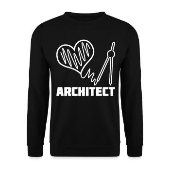 Architekt Herz Architektur Architekten - Unisex Pullover - Schwarz - Vorne - Alina (178cm) & Michal (187cm)