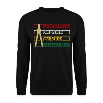 Architekt Architekten Architektur - Unisex Pullover - Schwarz - Vorne - Alina (178cm) & Michal (187cm)