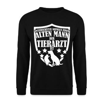 Tierarzt Tierärztin Tierarztpraxis - Unisex Pullover - Schwarz - Vorne - Alina (178cm) & Michal (187cm)