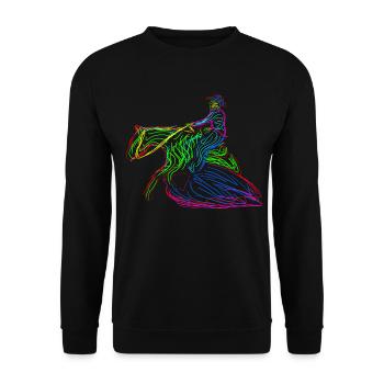 Reining dressage équitation colorée équitation western - Sweat-shirt Unisexe - noir - Devant - Alina (178cm) & Michal (187cm)
