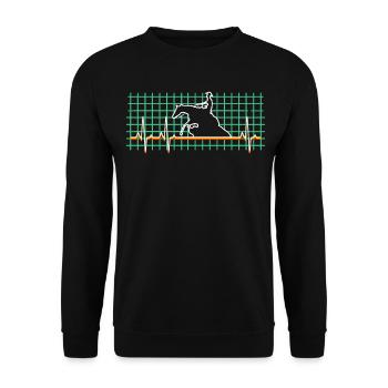 Reining Dressage ECG Western Riding - Sweat-shirt Unisexe - noir - Devant - Alina (178cm) & Michal (187cm)