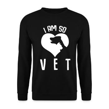 Veterinarian Veterinary Heart Veterinary Practice - Unisex Sweatshirt - black - Front - Alina (178cm) & Michal (187cm)