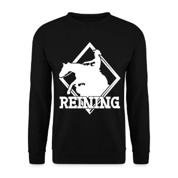 Reining Riders Riding Western Riding - Unisex Sweatshirt - black - Front - Alina (178cm) & Michal (187cm)