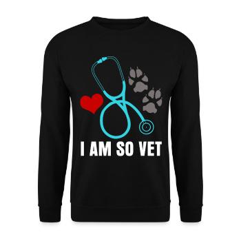Vétérinaire Witz Pratique vétérinaire - Sweat-shirt Unisexe - noir - Devant - Alina (178cm) & Michal (187cm)