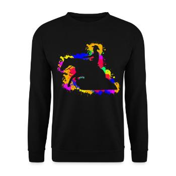 Reining Dressage Western Riding - Sweat-shirt Unisexe - noir - Devant - Alina (178cm) & Michal (187cm)