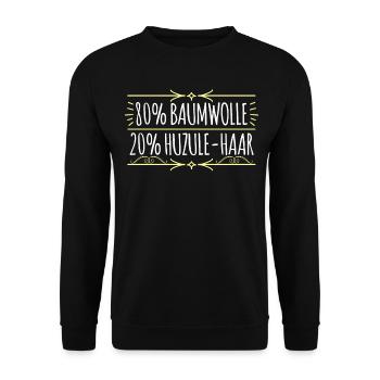 Huzule Haare Reiter Pferd - Unisex Pullover - Schwarz - Vorne - Alina (178cm) & Michal (187cm)