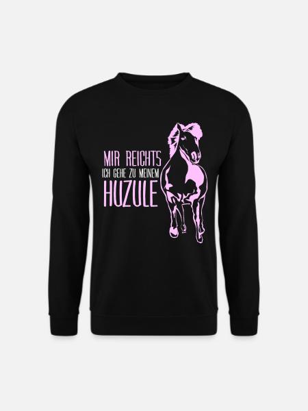 Huzule Spruch mit Pferd - Unisex Pullover - Schwarz