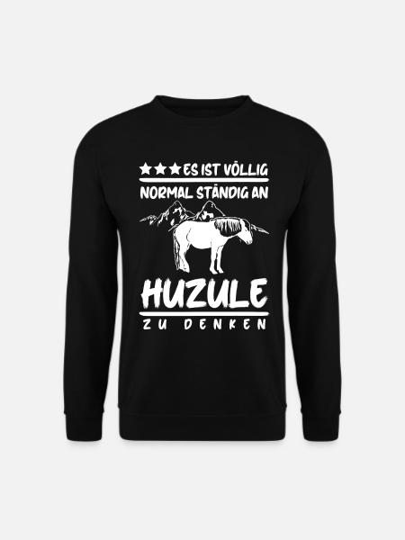 Huzule Witz mit Pferd - Unisex Pullover - Schwarz