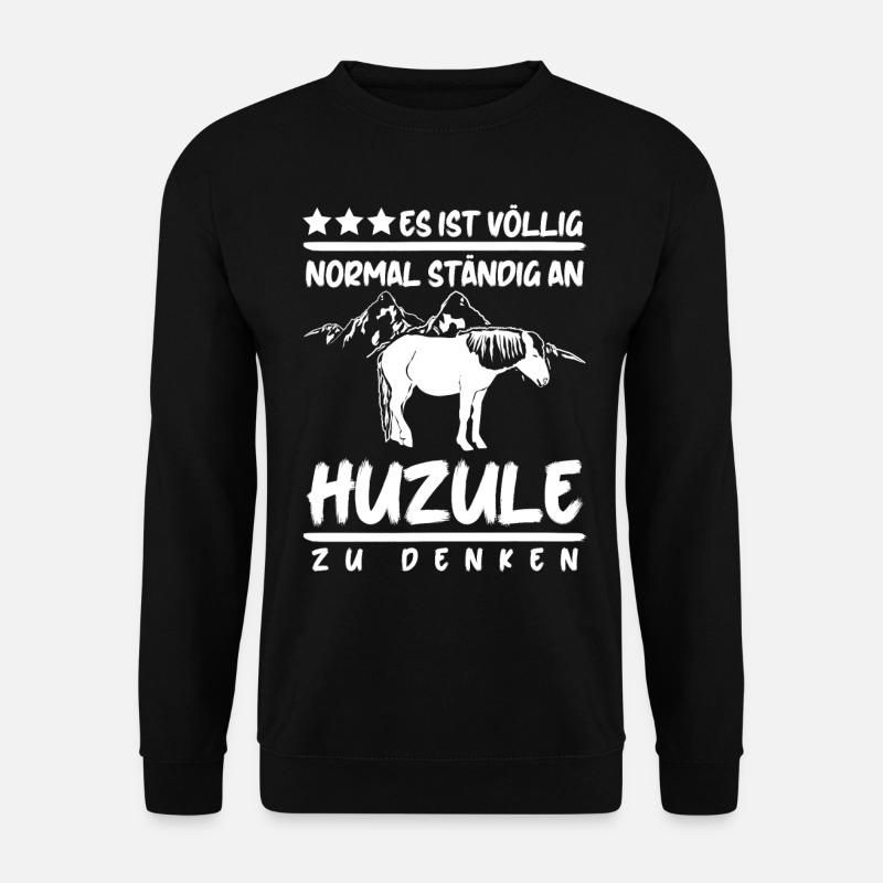 Huzule Witz mit Pferd - Unisex Pullover - Schwarz