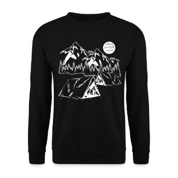 Mountain Sports Alps Mountains Hiking Climbing - Unisex Sweatshirt - black - Front - Alina (178cm) & Michal (187cm)