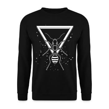 Ameisen Ameisenzucht Ameise - Unisex Pullover - Schwarz - Vorne - Alina (178cm) & Michal (187cm)