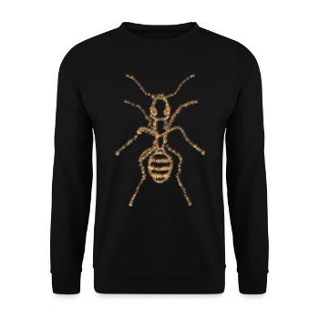 Fourmis Rétro Insecte Fourmi - Sweat-shirt Unisexe - noir - Devant - Alina (178cm) & Michal (187cm)