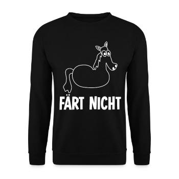 Pferd Färt Reiter Pferde Reitsport - Unisex Pullover - Schwarz - Vorne - Alina (178cm) & Michal (187cm)
